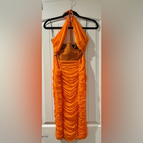 NBD Dresses & Skirts - NBD Bright Orange Lace Dress